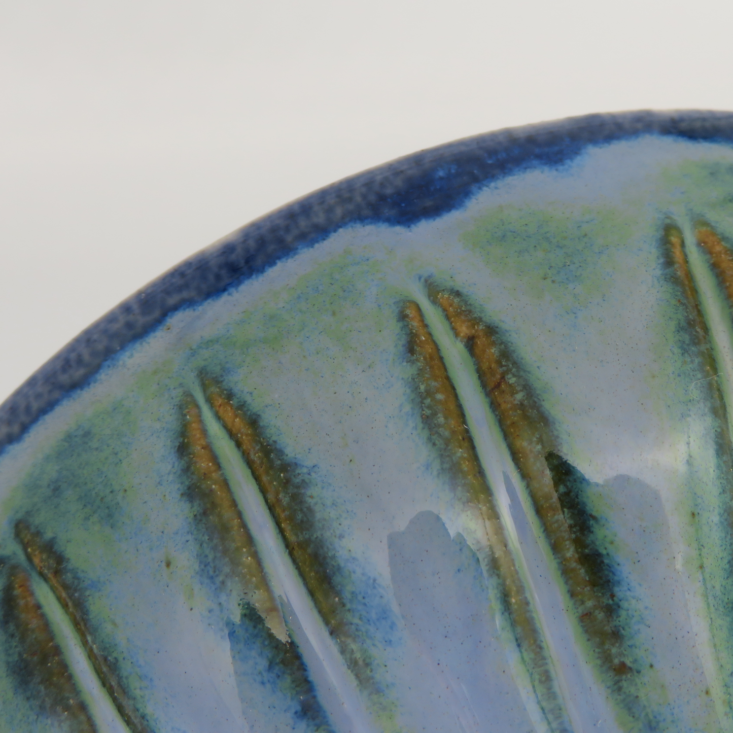 Medium Fluted Bowl - Blue/Green