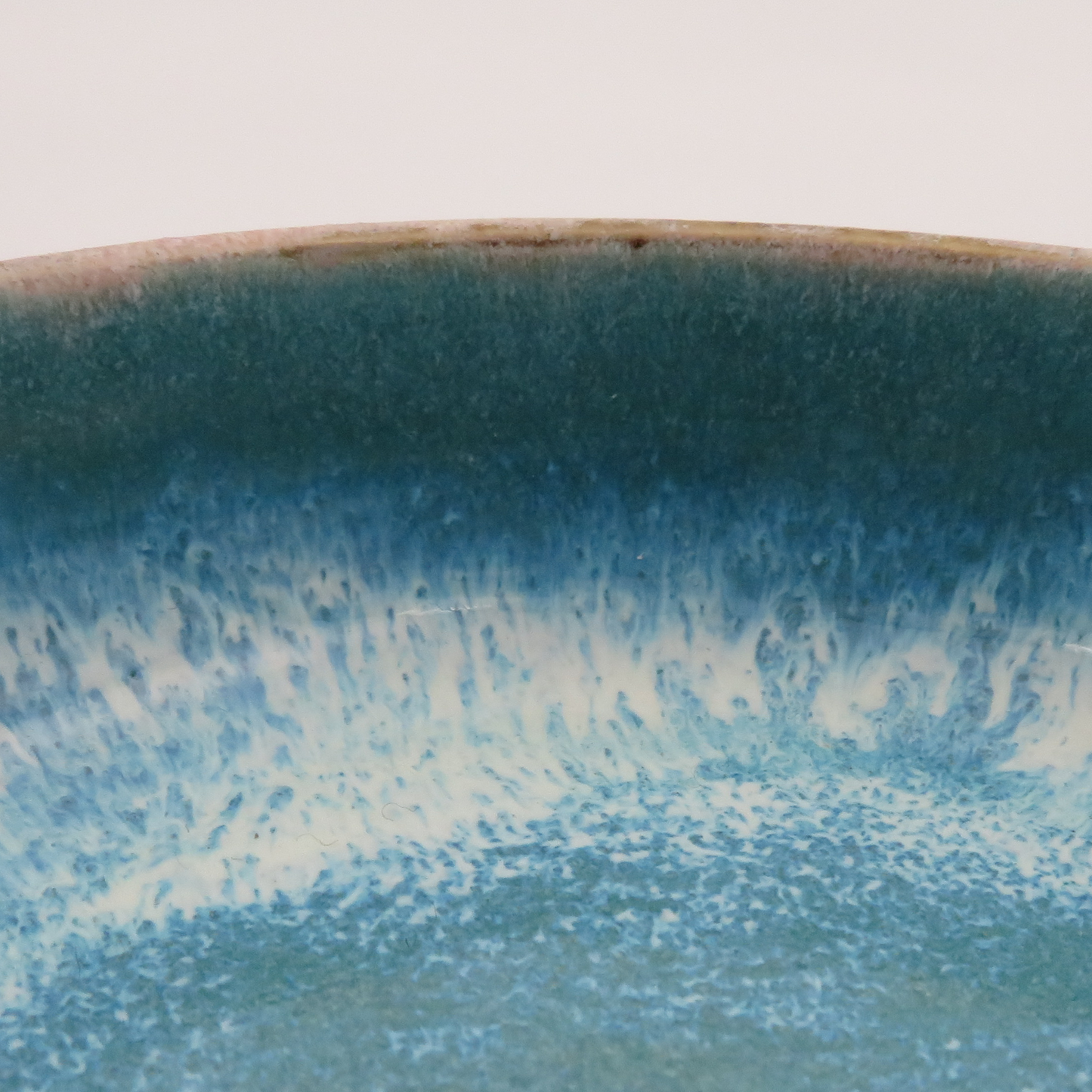 Small Rounded Dish - Pink with Light Blue Interior