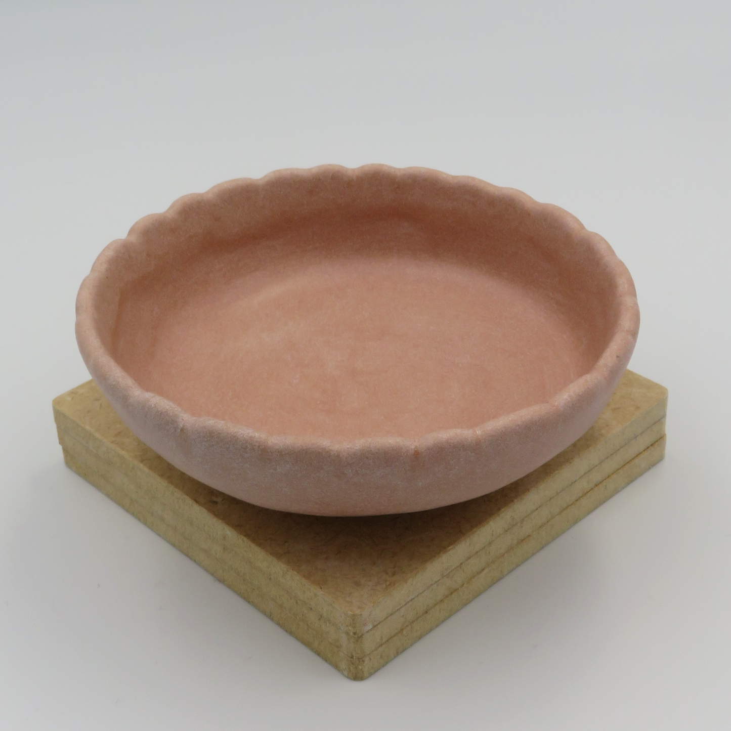 Small Scalloped Edge Dish - Pink