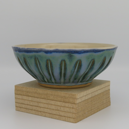 Medium Fluted Bowl - Blue/Green