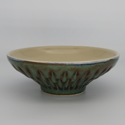 Medium Fluted Bowl - Rustic Blue