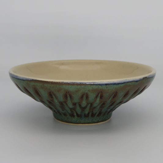 Medium Fluted Bowl - Rustic Blue