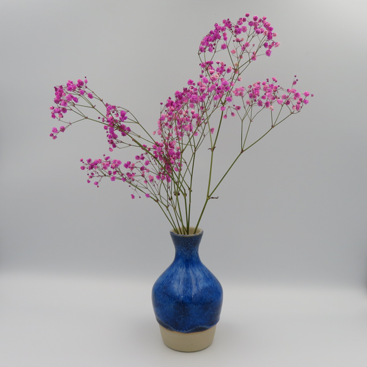 Narrow Rim Rounded Vase - Deep Blue