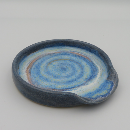 Spoon Rest - Light Blue Spiral