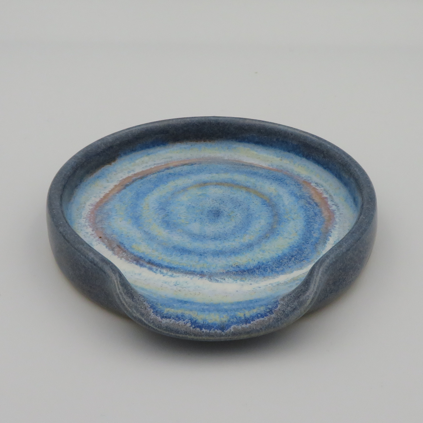 Spoon Rest - Light Blue Spiral