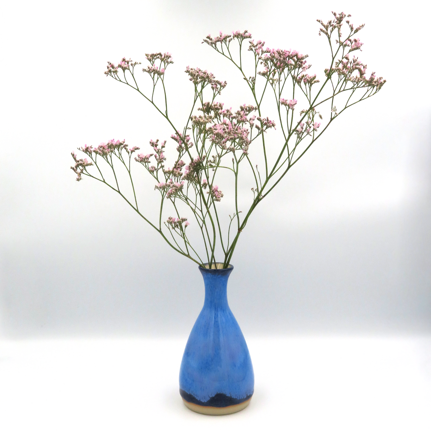 Narrow Rounded Vase - Medium Blue