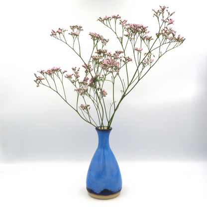 Narrow Rounded Vase - Medium Blue