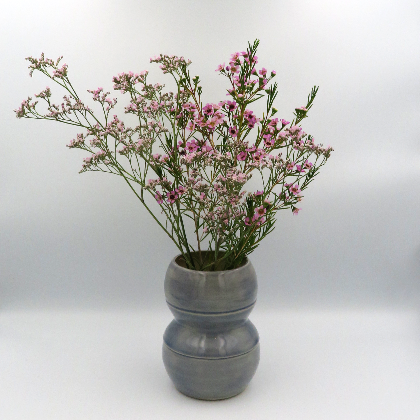 Wide Rounded Vase - Lilac Grey