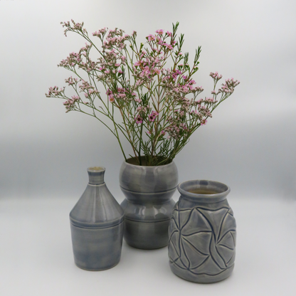 Wide Rounded Vase - Lilac Grey