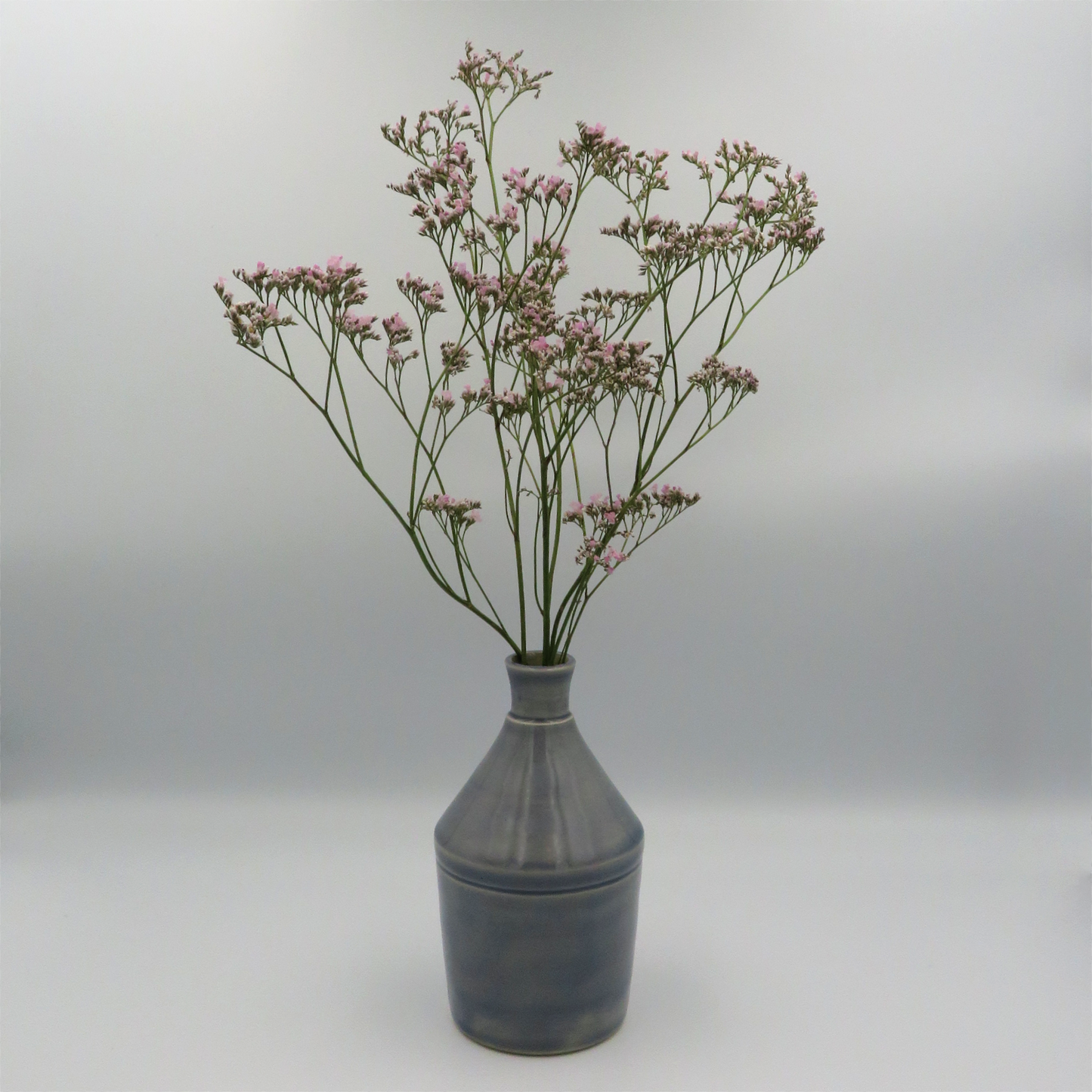 Narrow Rim Cylindrical Vase - Lilac Grey