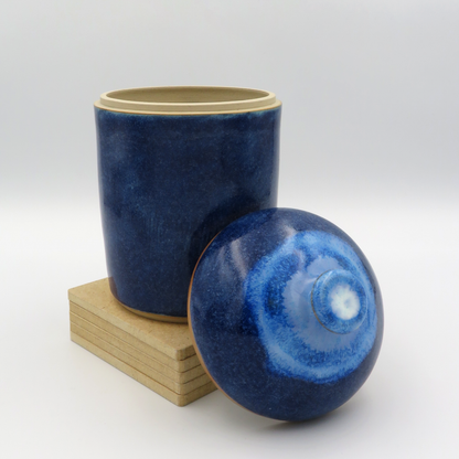 Lidded Jar - Deep Blue