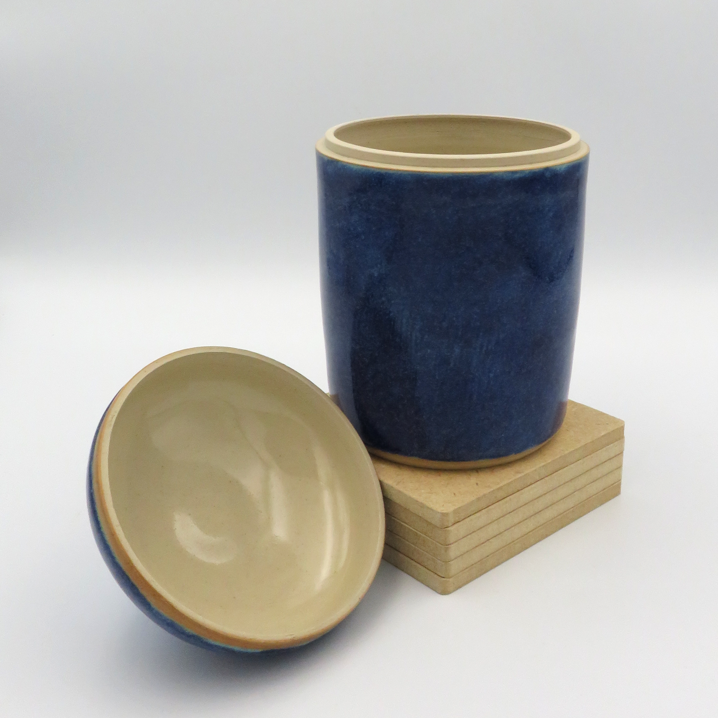 Lidded Jar - Deep Blue