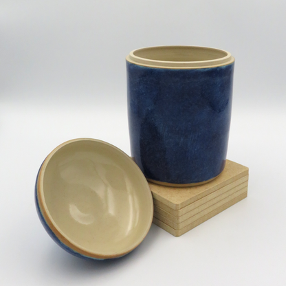 Lidded Jar - Deep Blue