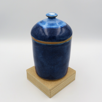 Lidded Jar - Deep Blue