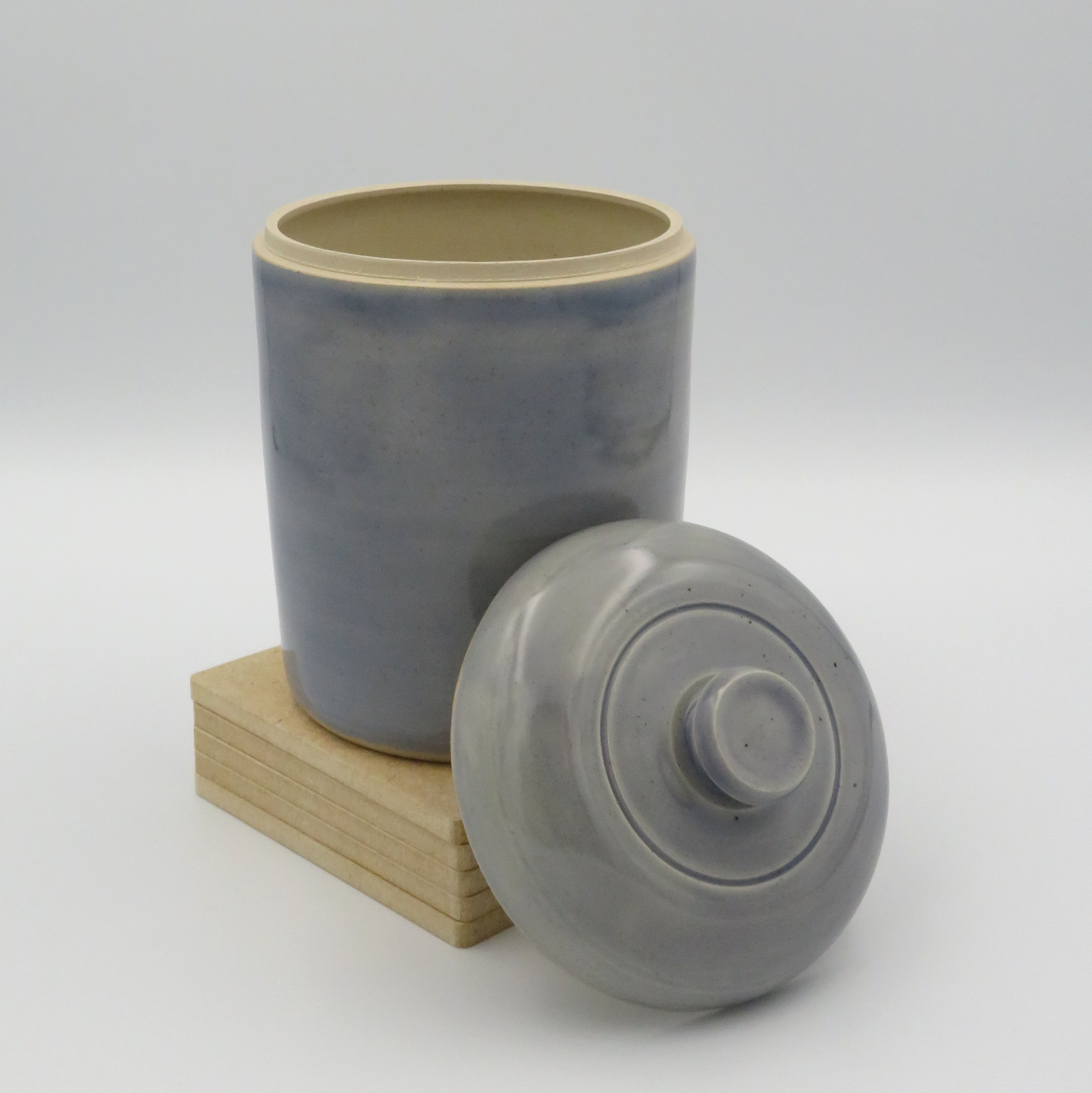 Lidded Jar - Lilac Grey - Second