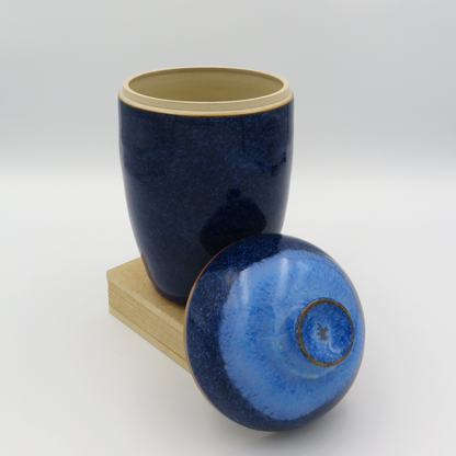 Lidded Jar - Deep Blue
