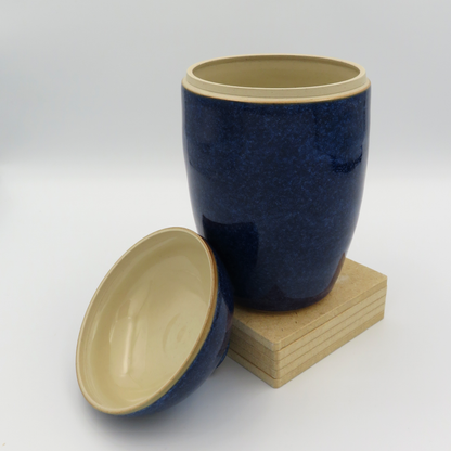 Lidded Jar - Deep Blue
