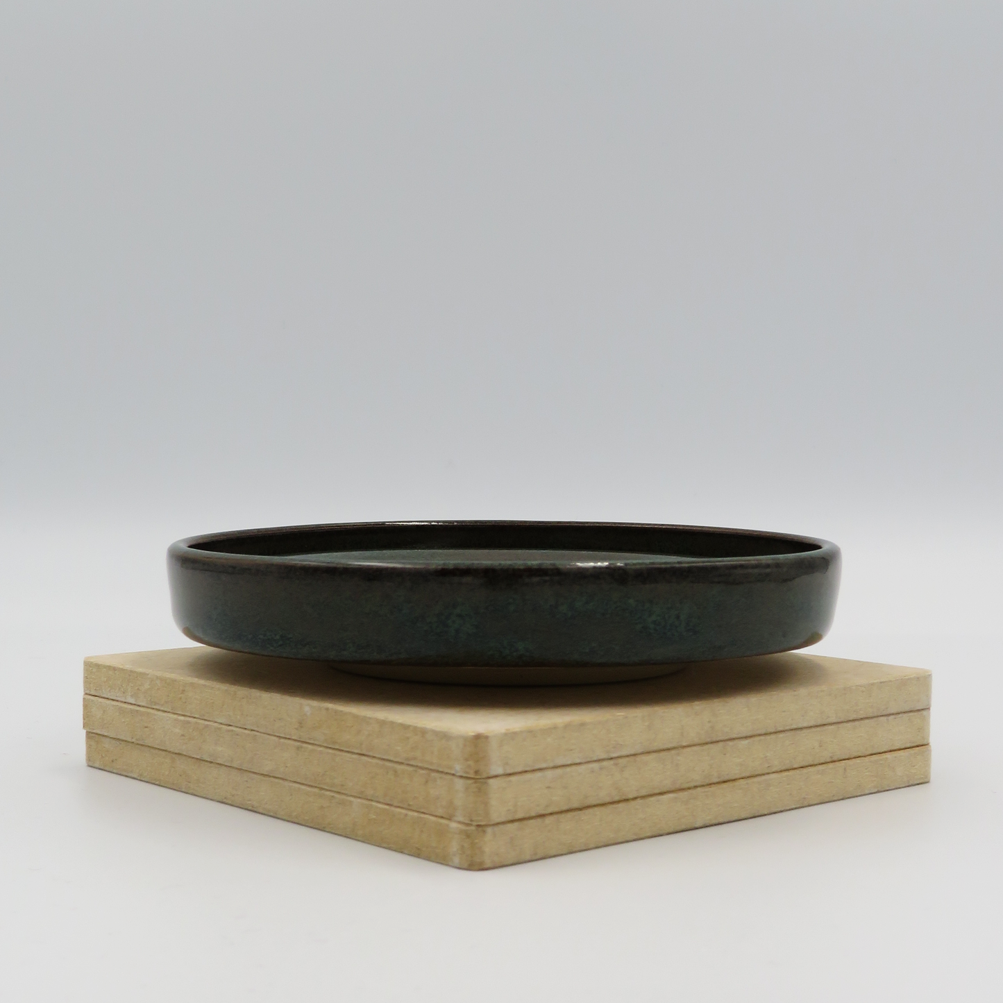 Small Angular Plate - Rustic Blue