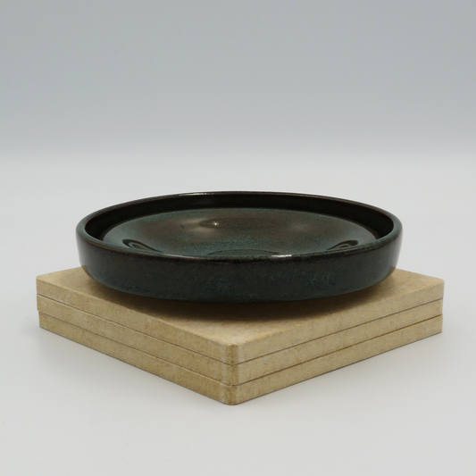 Small Angular Plate - Rustic Blue