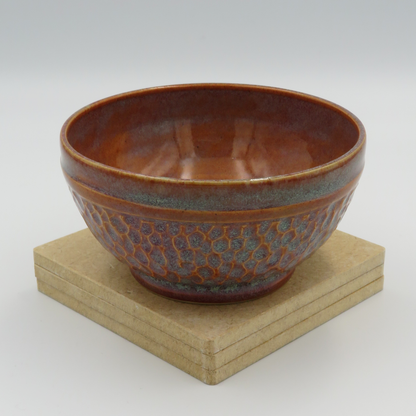 Carved Small Bowl - Sunset Red