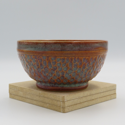 Carved Small Bowl - Sunset Red