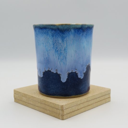 Drip Glaze Cup - Medium Blue