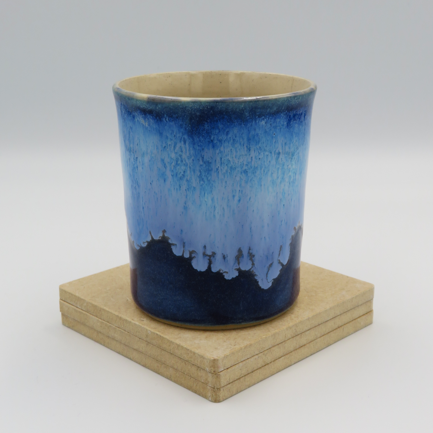 Drip Glaze Cup - Medium Blue