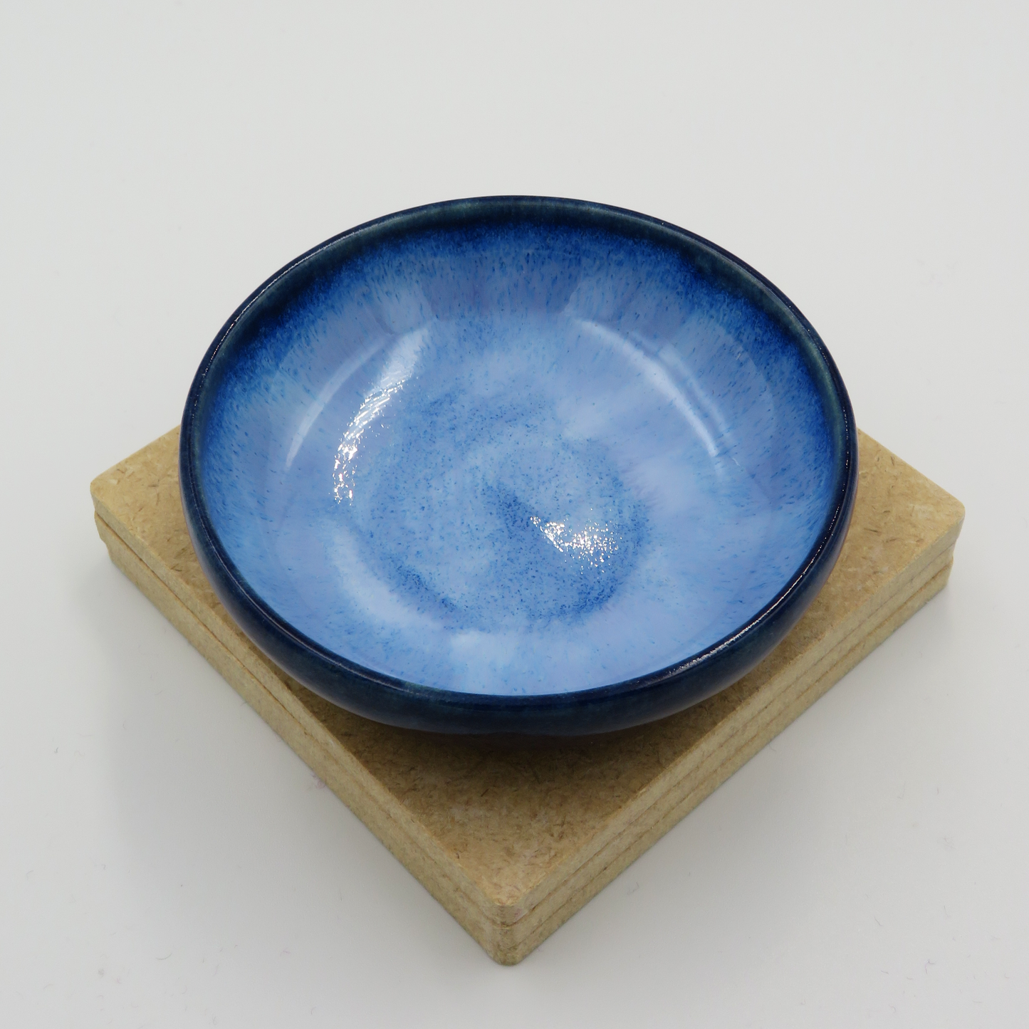 Small Flat Dish - Medium Blue