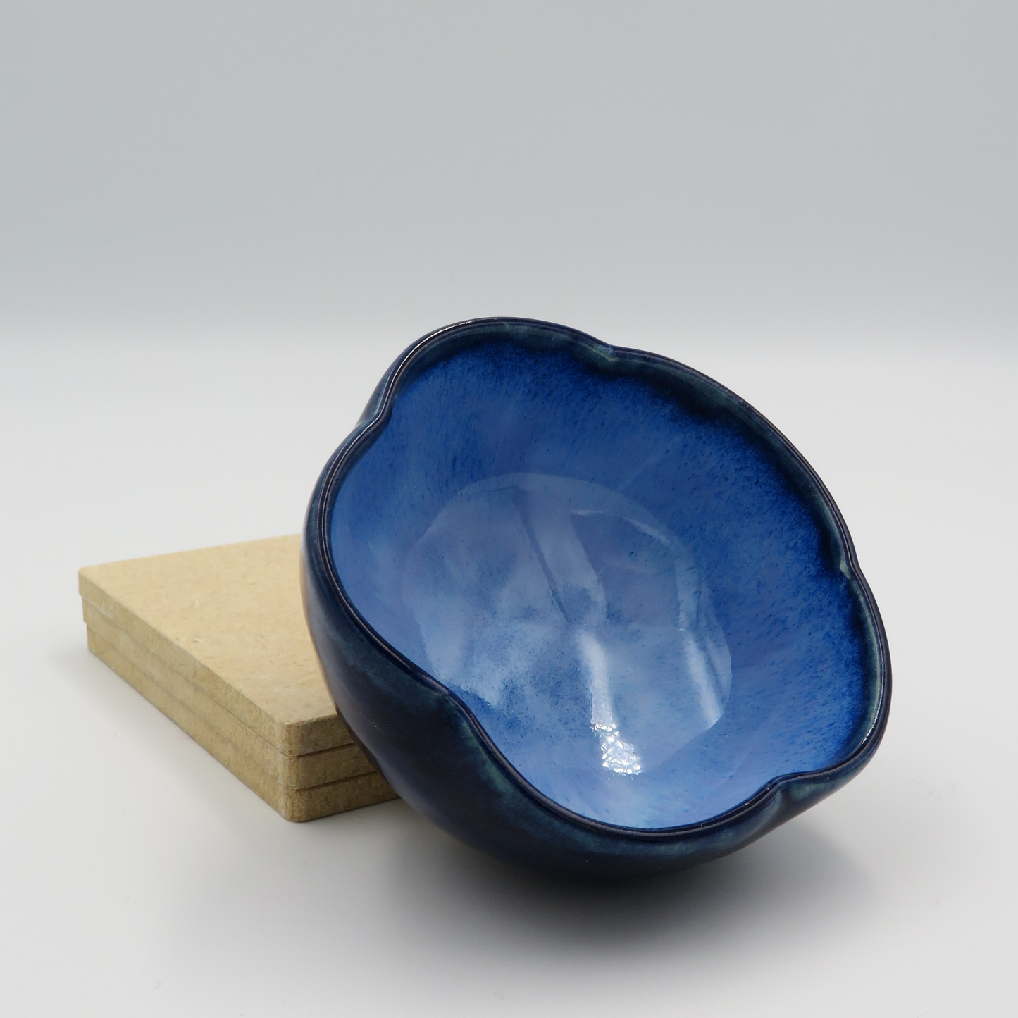 Small 5 Petal Dish - Medium Blue