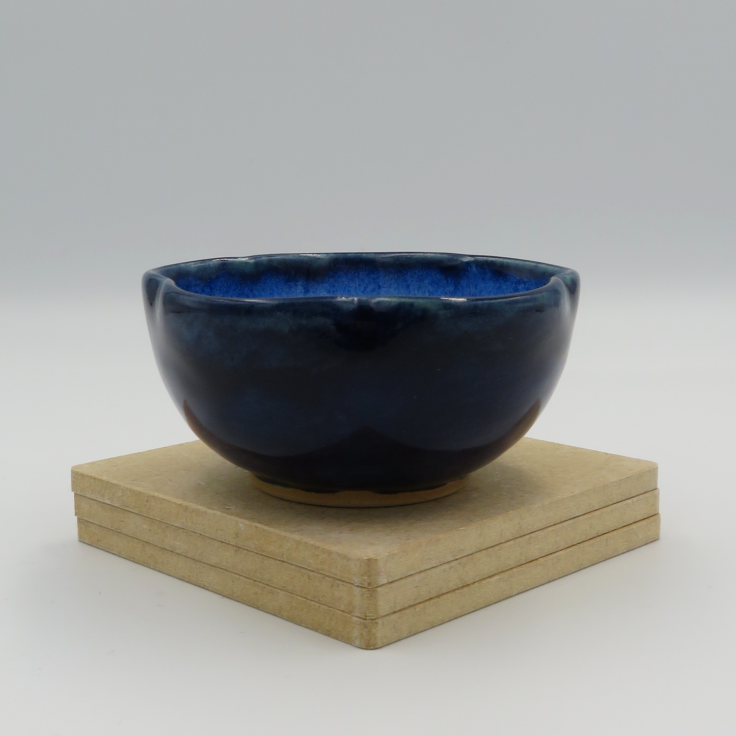 Small 5 Petal Dish - Medium Blue
