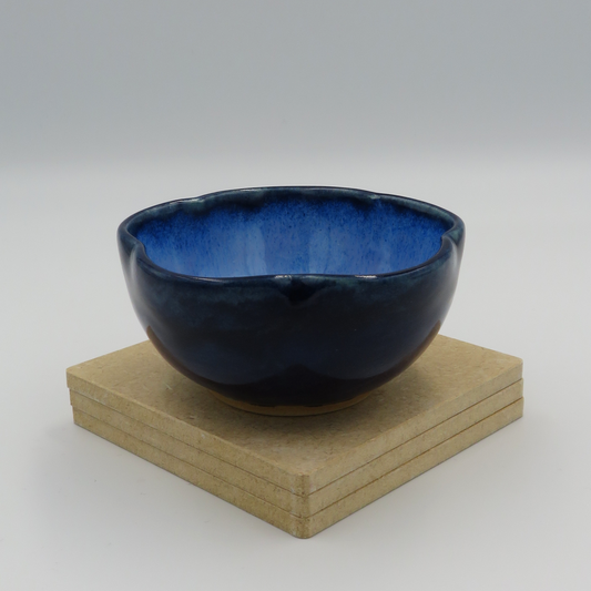 Small 5 Petal Dish - Medium Blue