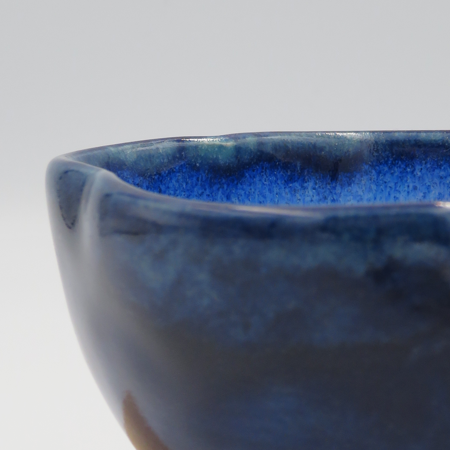 Small 5 Petal Dish - Medium Blue