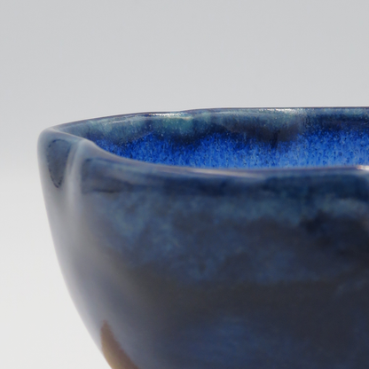 Small 5 Petal Dish - Medium Blue