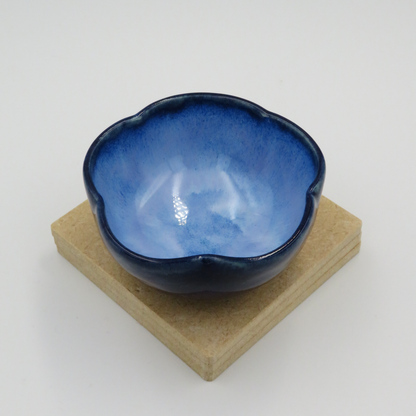 Small 5 Petal Dish - Medium Blue