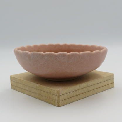 Small Scalloped Edge Dish - Pink