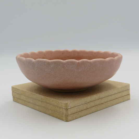 Small Scalloped Edge Dish - Pink