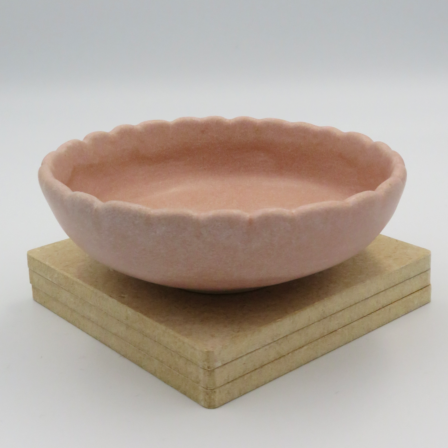 Small Scalloped Edge Dish - Pink