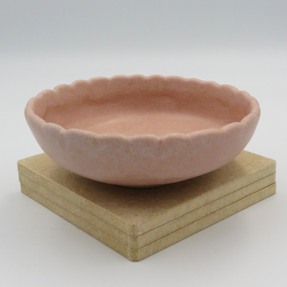 Small Scalloped Edge Dish - Pink