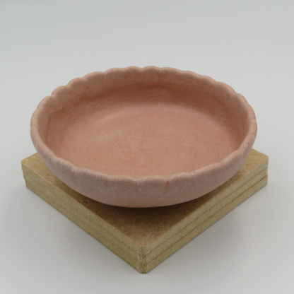 Small Scalloped Edge Dish - Pink