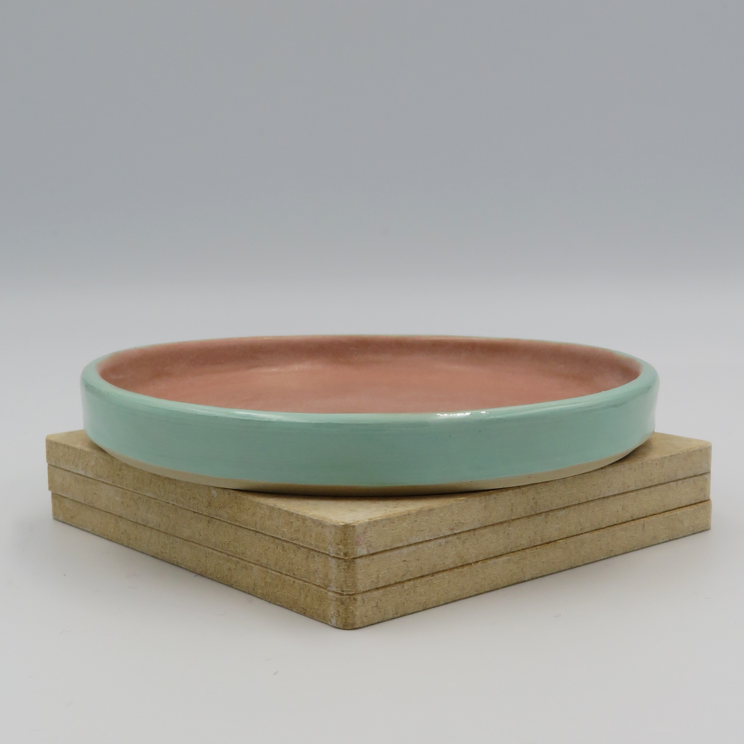 Flat Plate - Pink & Sea Glass