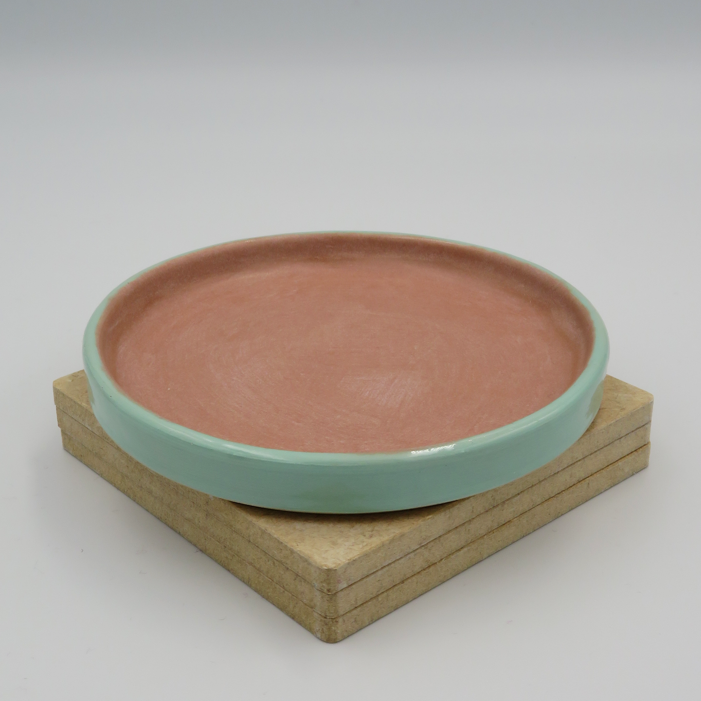 Flat Plate - Pink & Sea Glass