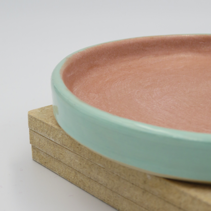 Flat Plate - Pink & Sea Glass