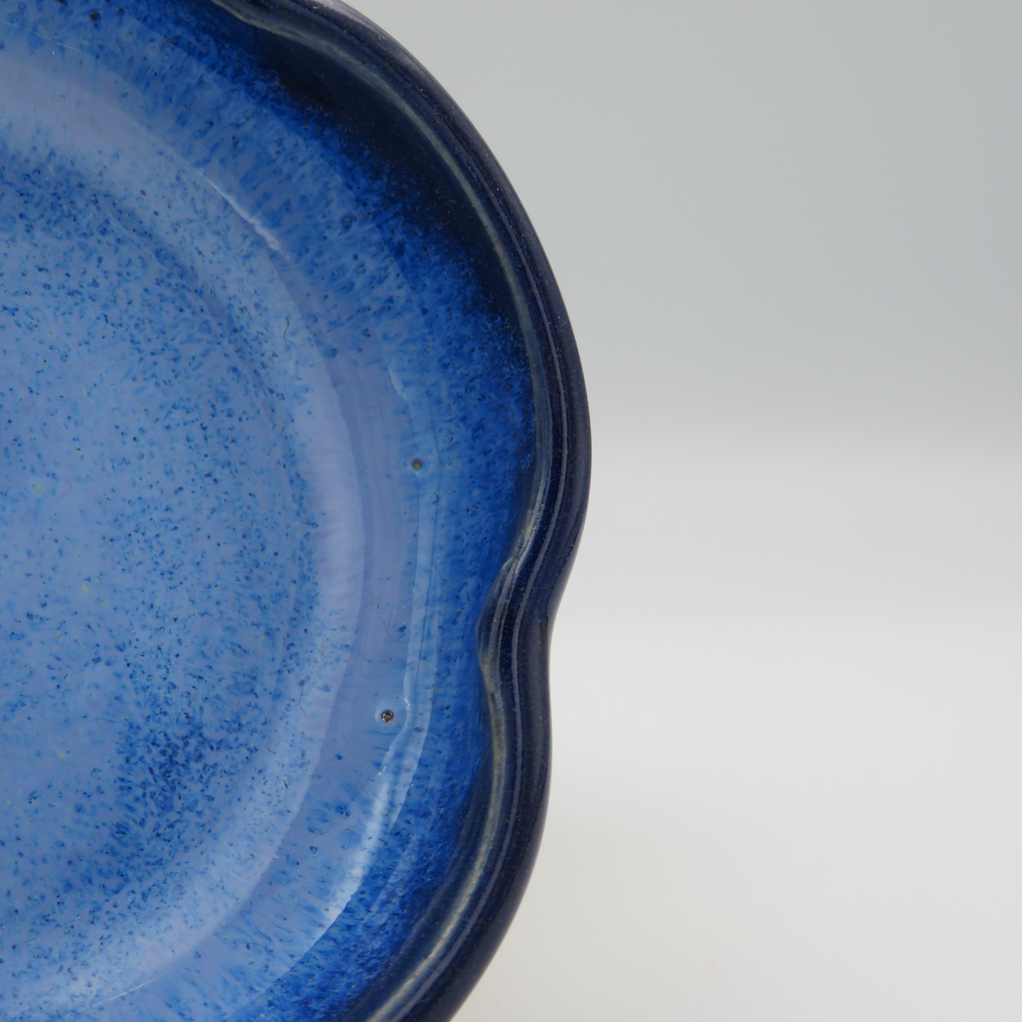 Small Flat Petal Dish - Deep Blue - Second