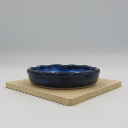 Small Flat Petal Dish - Deep Blue - Second