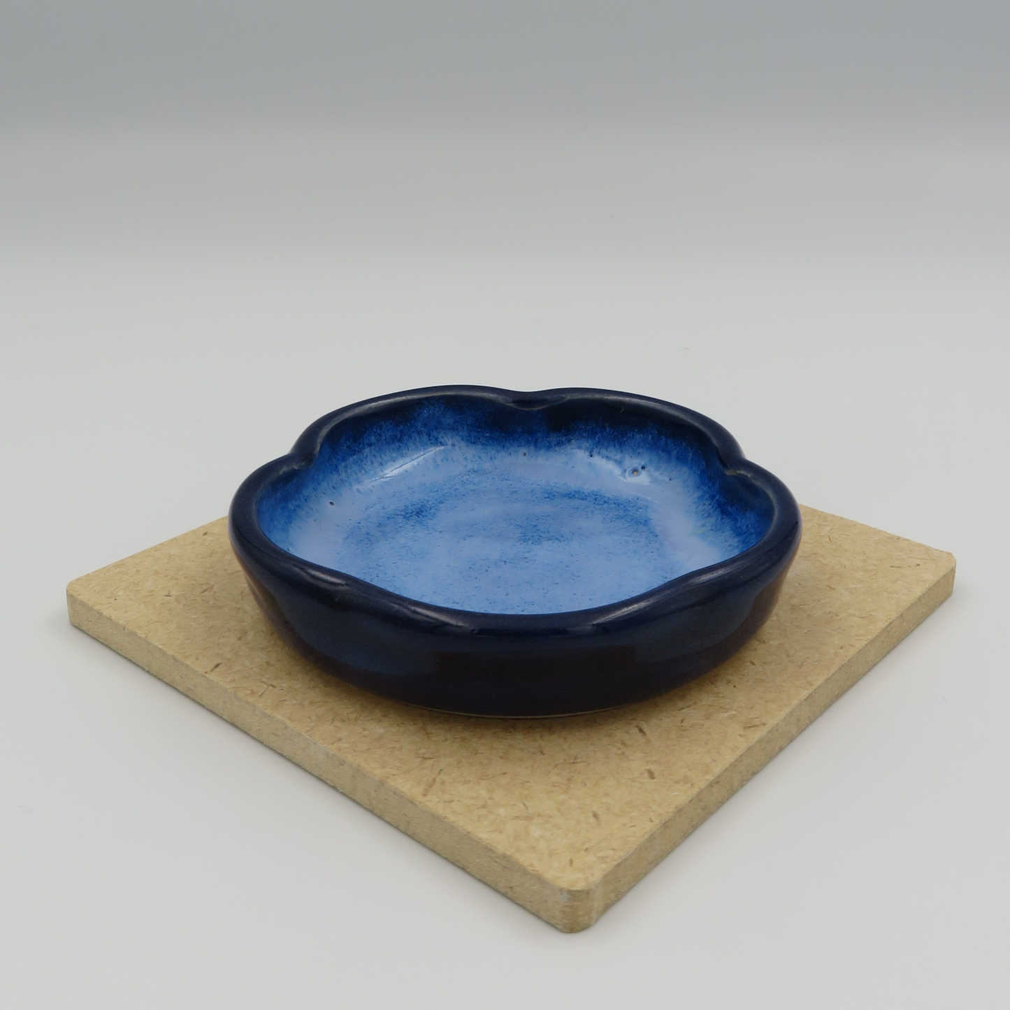 Small Flat Petal Dish - Deep Blue - Second