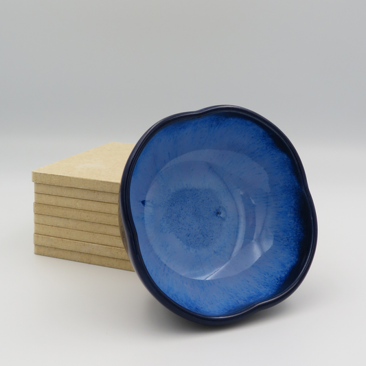 Small 4-Petal Dish - Deep Blue - Second