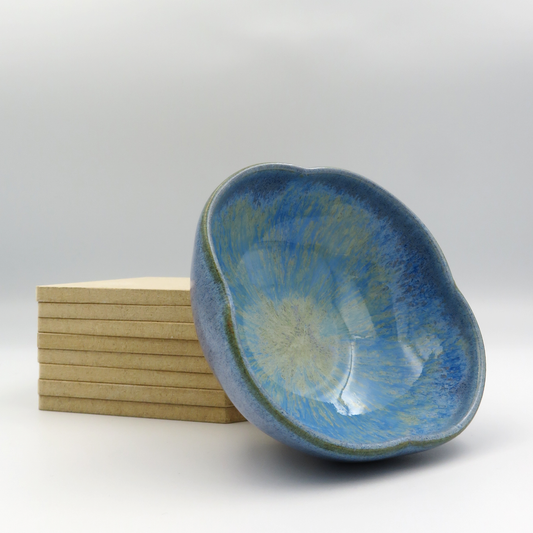 Small 4-Petal Dish - Light Blue