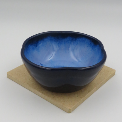 Small 4-Petal Dish - Deep Blue - Second
