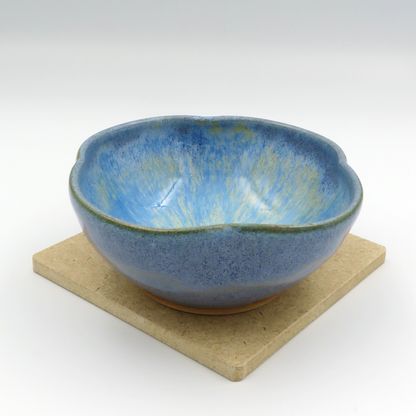 Small 4-Petal Dish - Light Blue