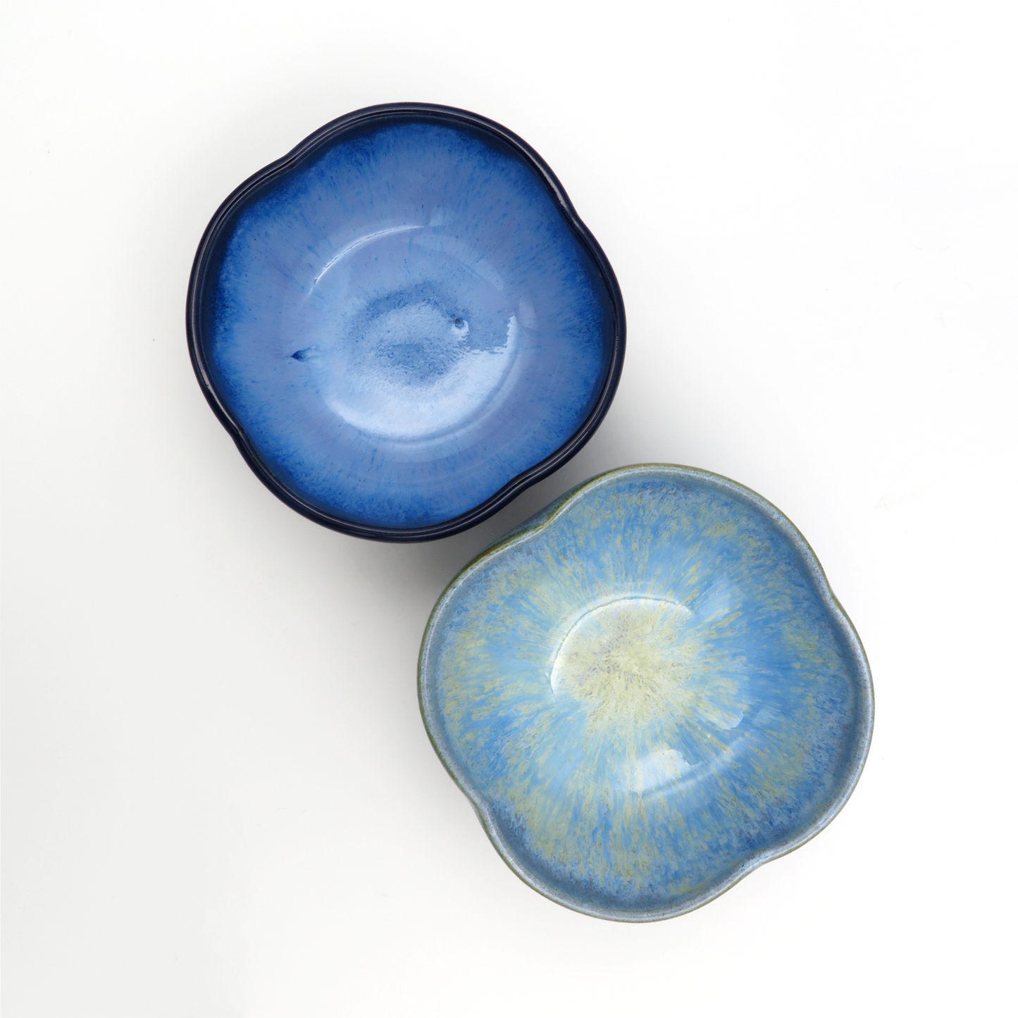 Small 4-Petal Dish - Light Blue